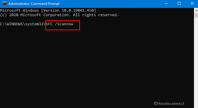 sfc command in command prompt
