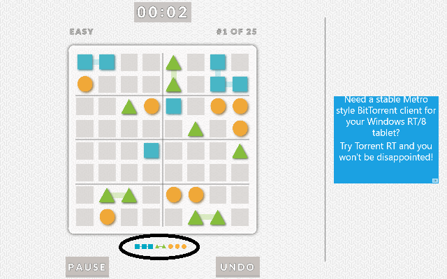 shape and pattern FlowDoku Windows 8 App - Play Sudoku like Mind-blowing Puzzle