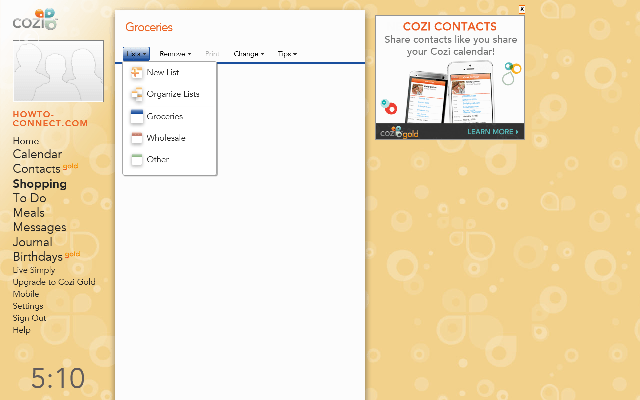 shopping list Cozi Family Organizer Windows 8 App - Manage Life in Better Way