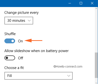 shuffle on toggle