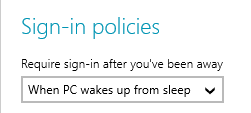 sign-in policies dropdown sign-in policies dropdown