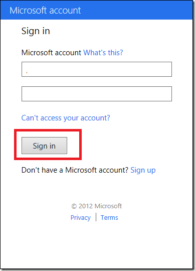 sign in microsoft account in office