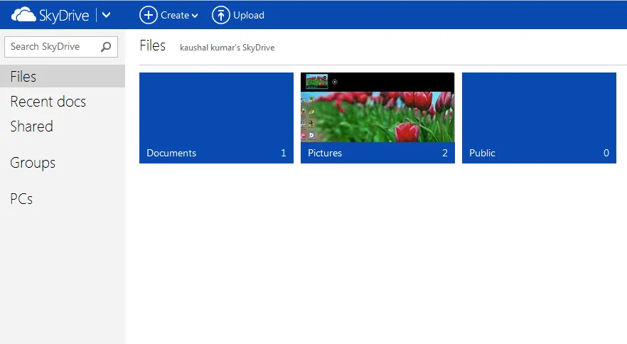 skydrive option