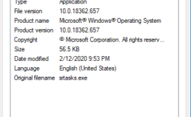 srtasks.exe Errors on Windows 10
