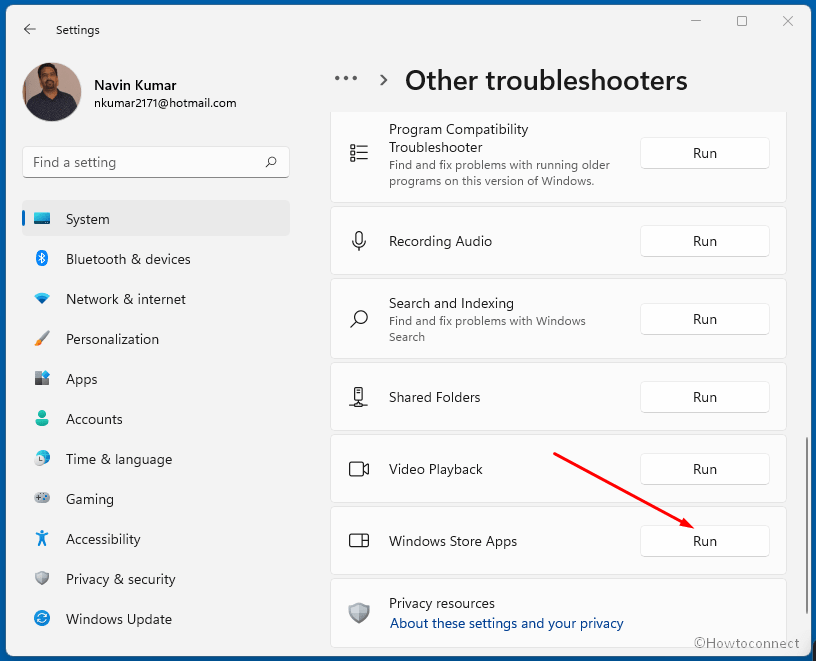 store app troubleshooter