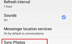 sync photos option in general settings on facebook
