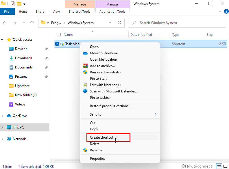 task manager desktop shortcut