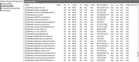 telemetry Prevent Windows 10 from Spying with Only Firewall