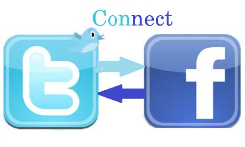 twitter and facebook connect logo
