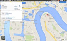 know upcoming event with google map