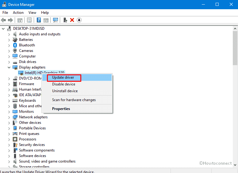 update driver device manager