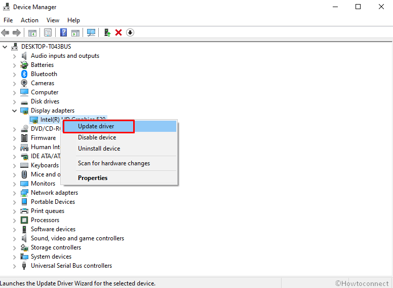 update driver in device manager