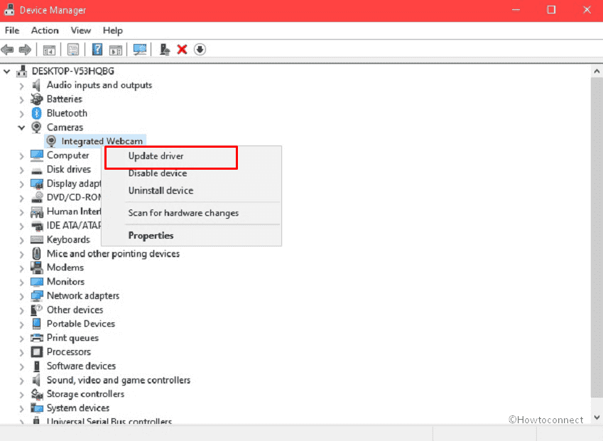 update webcam driver