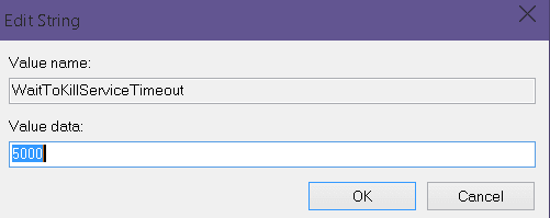 value of waittokillservicetimeout