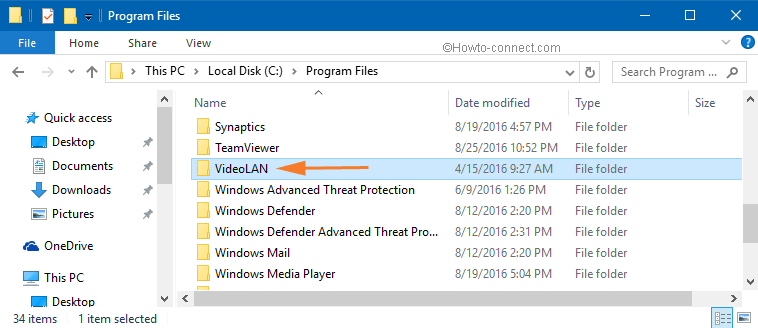 videolan folder in program files