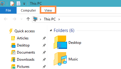 view button on this pc window view button on this pc window