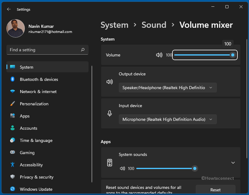 volume mixer