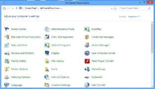 window 8 control panel