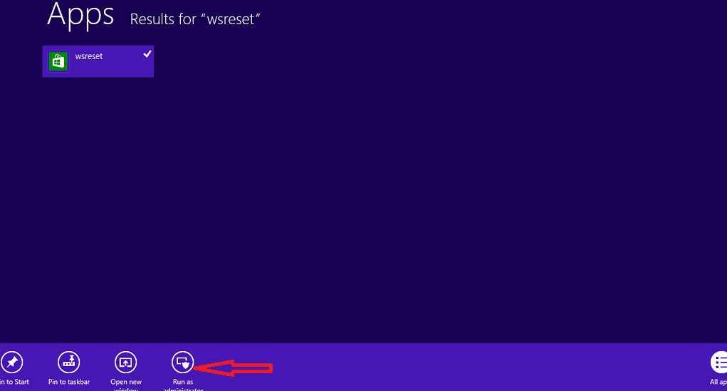 window store app Reset Cache of Windows Store
