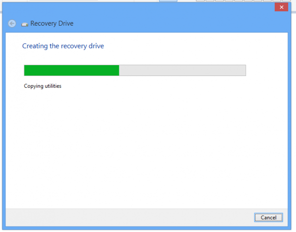 windows 8 copying recovery files