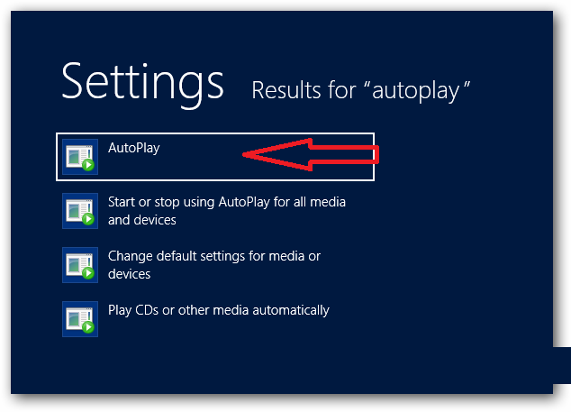 windows 8 autoplay search option image