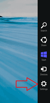 windows 8 charms settings panel