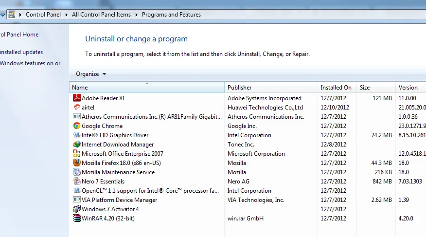 windows 8 control panel image