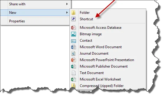 windows 8 create shutdown icon