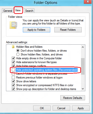 windows 8 folder option