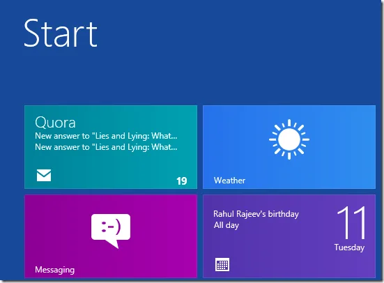 windows 8 live tiles notifications