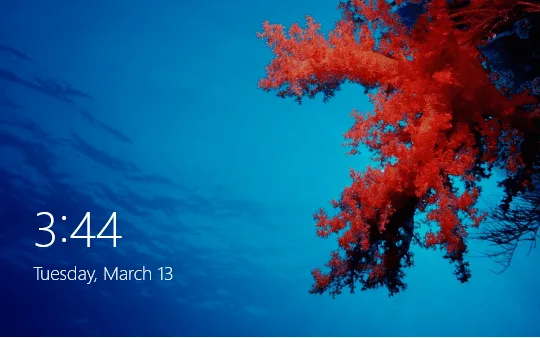 windows 8 locked screen