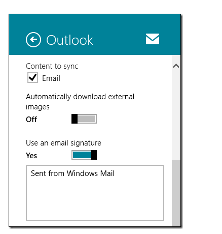 windows 8 mail sync image