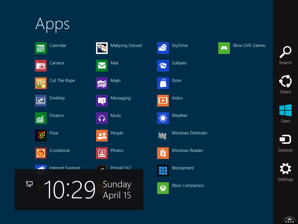 windows 8 metro charms panel image windows 8 metro charms panel image