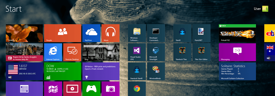 windows 8 start screen