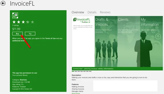 windows 8 store buy paid apps