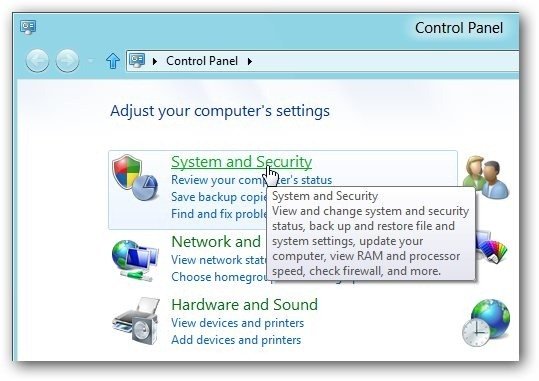 windows 8 system and security