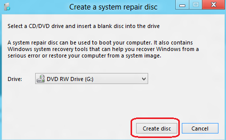 windows 8 system repair disc tool screen