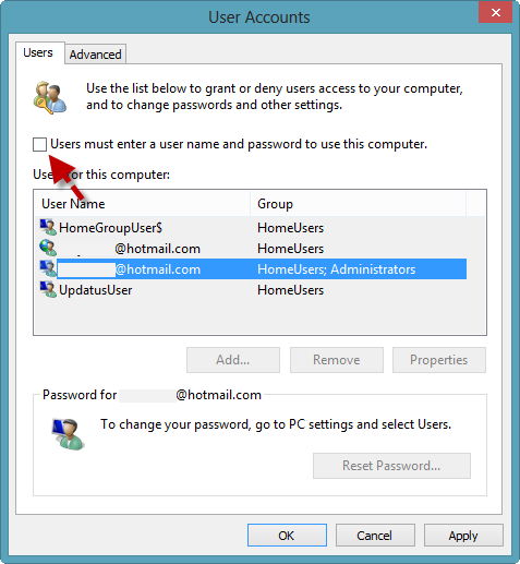 windows 8 user account window windows 8 user account window