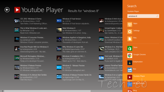 windows 8 youtube player app search image