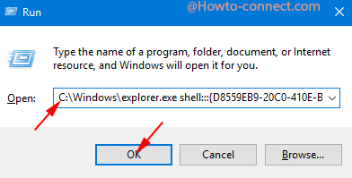 windows defender command run dialog box