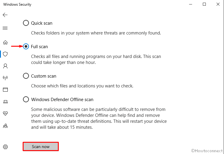 windows defender full scan