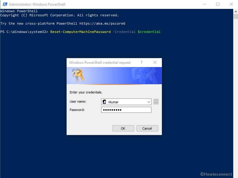 windows powershell credential request