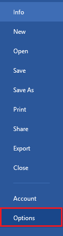 word 2013 options word 2013 options