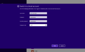 Change Windows Live Account to Local Account in Windows 8.1