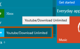 youtube download unlimited in start menu in windows 10